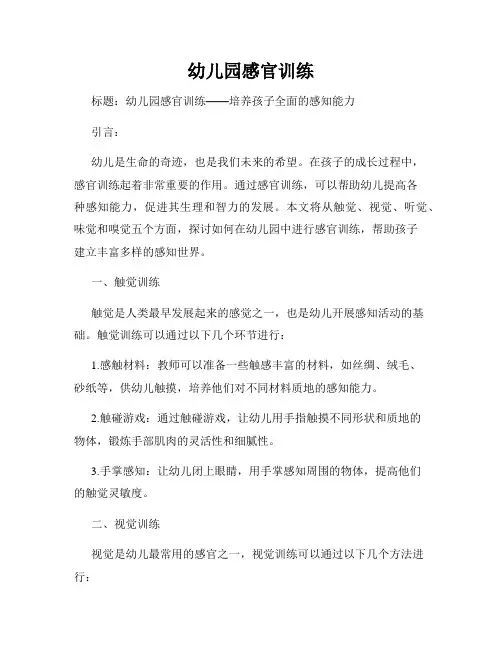 幼儿园感官训练