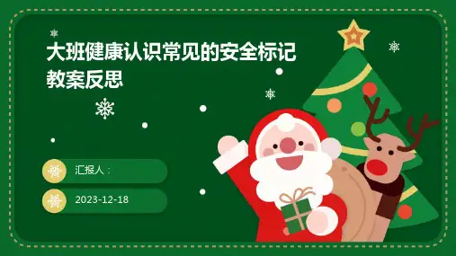 大班健康认识常见的安全标记教案反思