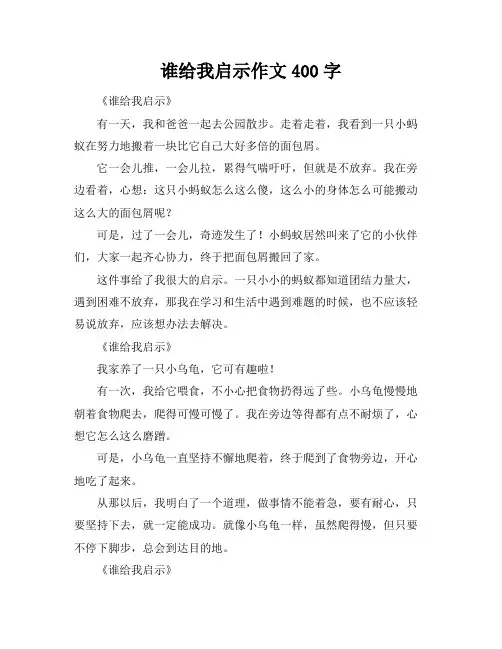 谁给我启示作文400字