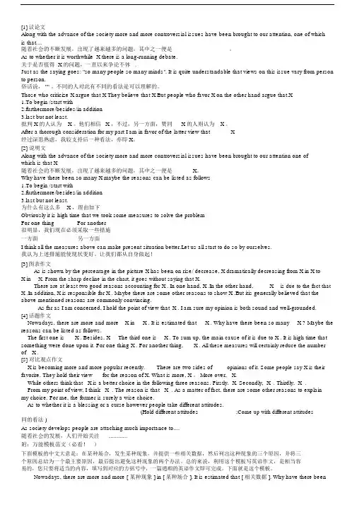 英语四级作文万能作文模版(新东方版).docx