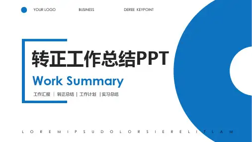 转正汇报PPT