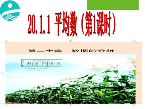 20.1.1平均数(1)