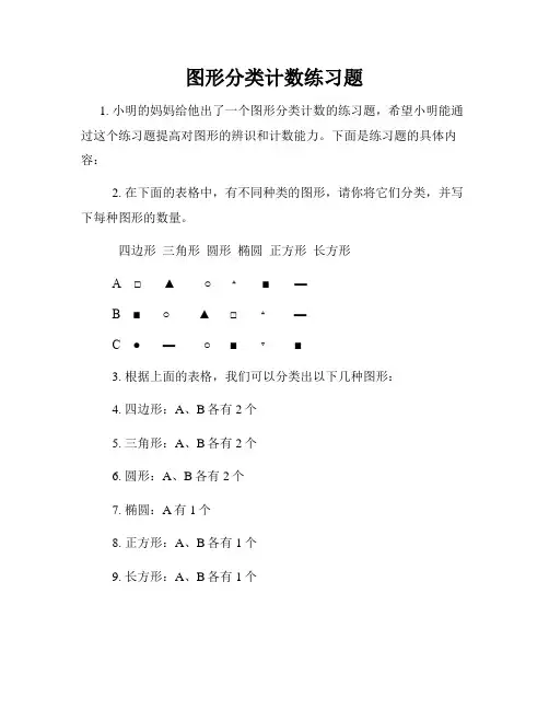 图形分类计数练习题