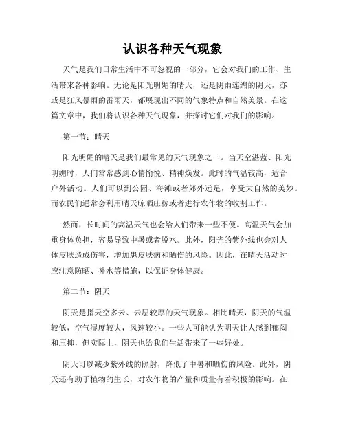 认识各种天气现象