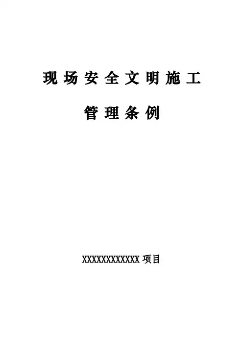 甲指分包现场管理条例