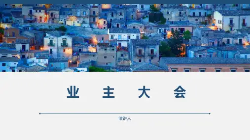 业主大会课件PPT