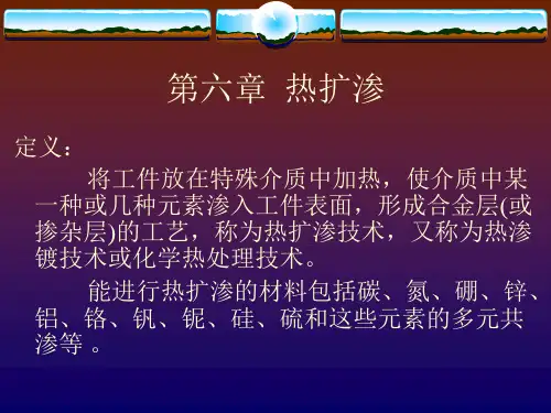 本科表面工程第7章  热扩渗
