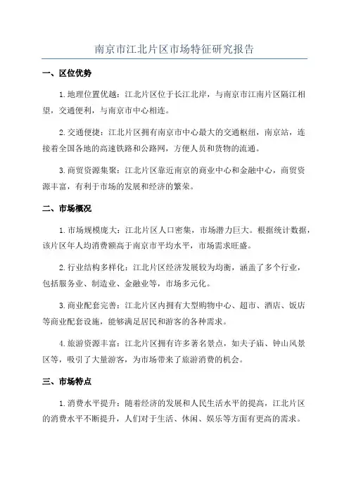 南京市江北片区市场特征研究报告