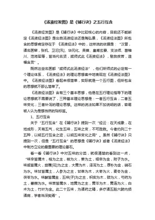 《汤液经发图》是《辅行诀》之五行互含