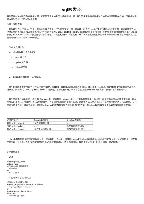 sql触发器