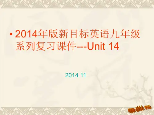 初三英语第十四单元复习