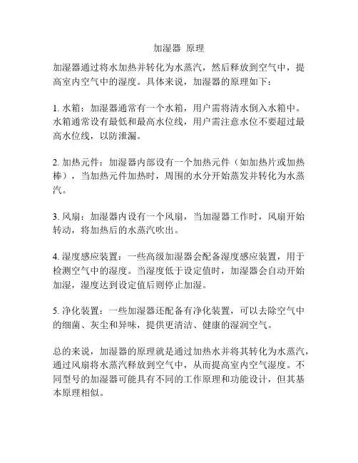 加湿器  原理