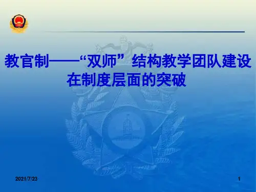 教官制双师结构教学团队建设