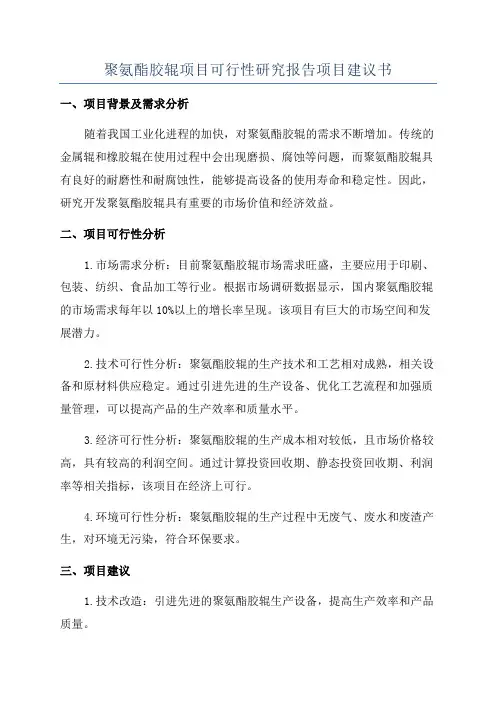 聚氨酯胶辊项目可行性研究报告项目建议书