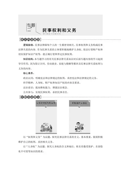2019-2020人教版政治选修5 专题2  1 认真对待权利和义务
