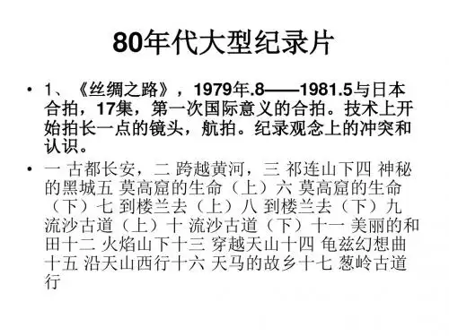 80年代大型纪录片
