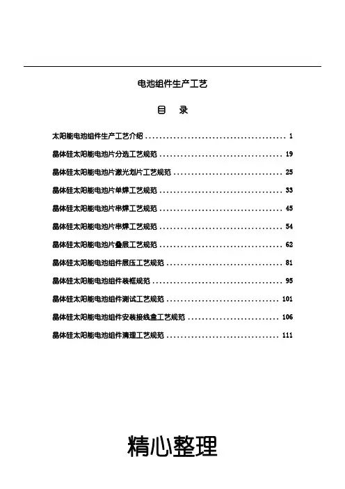 光伏组件生产操作规范及操作规范 (1)