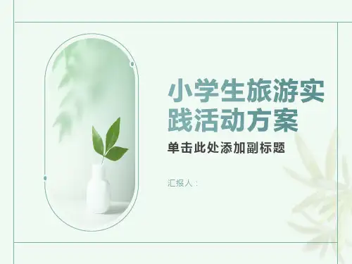 小学生旅游实践活动方案
