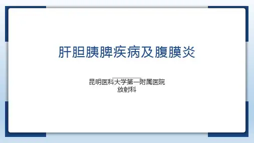 肝胆胰脾疾病及腹膜炎PPT课件