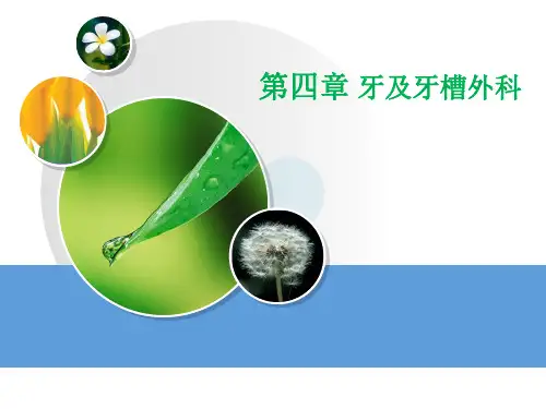 口腔外科：第四章 牙及牙槽外科