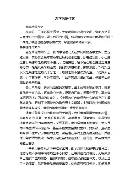 游学感悟作文