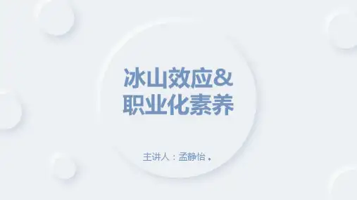 冰山效应和职业化素养培训课件