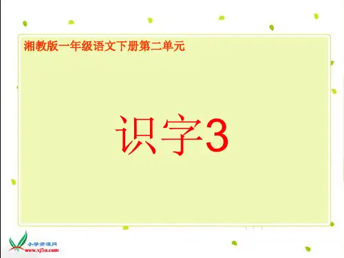 湘教版一年级语文下册《识字3》PPT课件