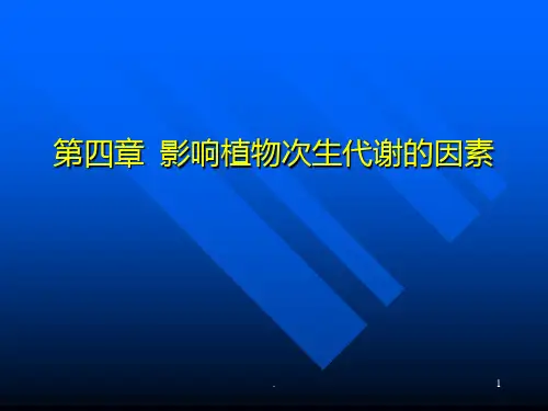影响药用植物次生代谢的因素