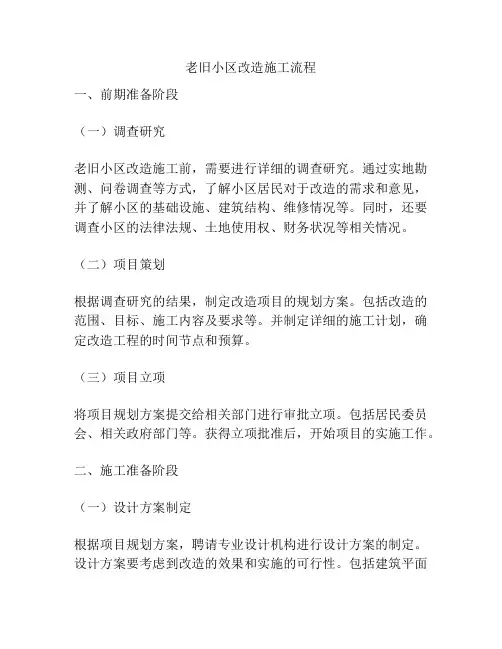 老旧小区改造施工流程