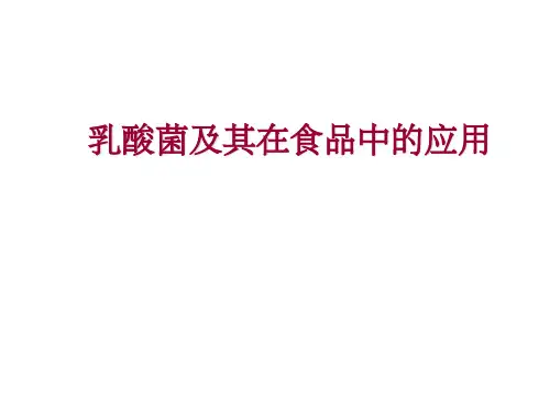 乳酸菌微生物PPT课件
