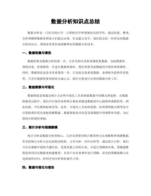 数据分析知识点总结