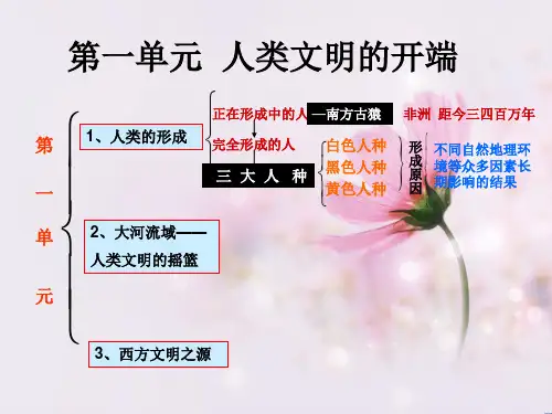 人类文明的开端PPT教学课件