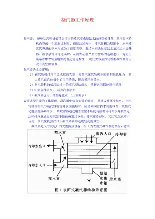 凝汽器工作原理