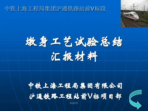 墩身工艺试验汇报材料(行业相关)