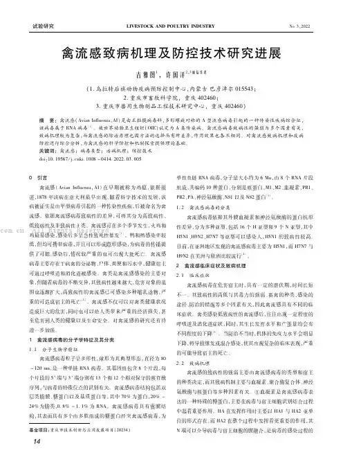 禽流感致病机理及防控技术研究进展
