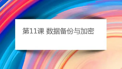 第11课数据备份与加密课件浙教版(2023)初中信息技术八年级上册