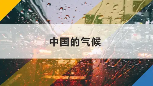 高考地理区域地理复习课件——中国的气候