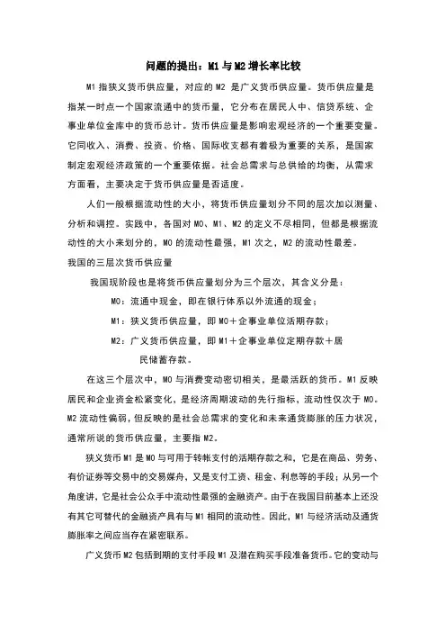 M1与M2增长率比较