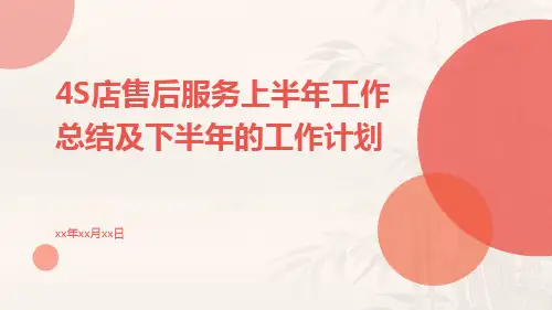 4S店售后服务上半年工作总结及下半年的工作计划PPT