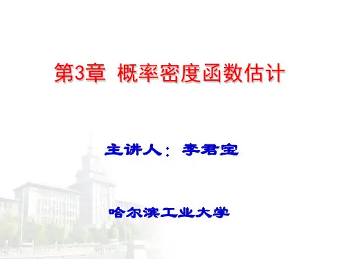 模式识别课程讲义(李君宝)3. 概率密度函数估计-3学时