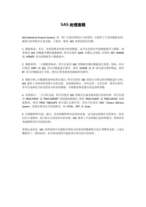 SAS处理流程