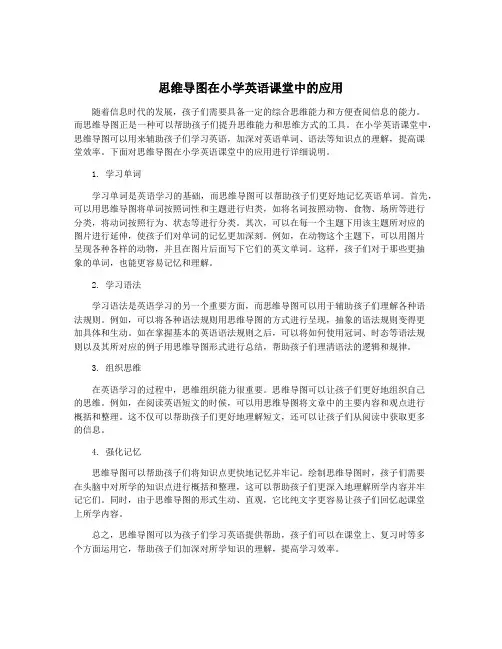 思维导图在小学英语课堂中的应用