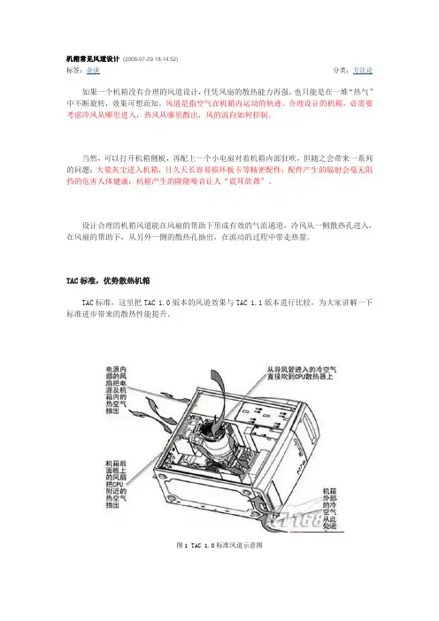 机箱常见风道设计