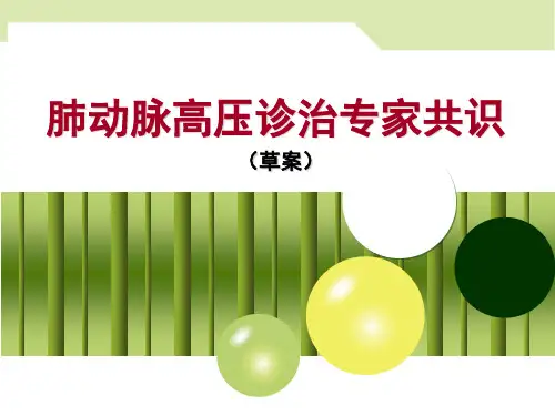 肺动脉高压诊治专家共识课件