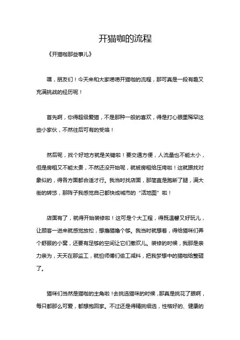 开猫咖的流程