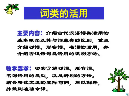古代汉语：词类活用 (1)