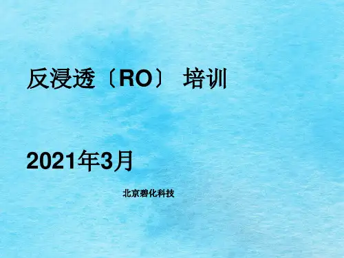 RO反渗透系统技术培训ppt课件