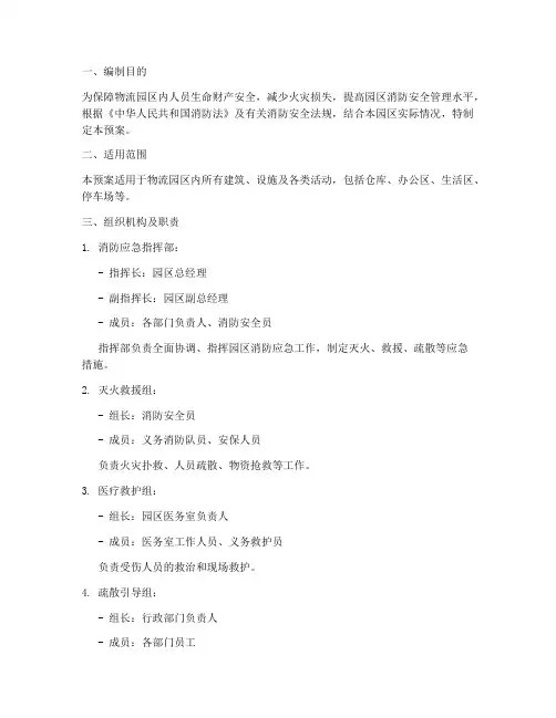 物流园的消防应急预案