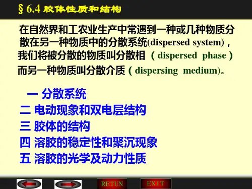 胶体的性质和结构