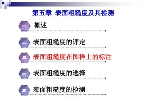 五表面粗糙度及检测PPT课件